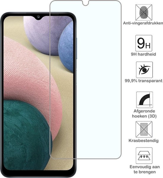 Samsung A12 Screenprotector Tempered Glass