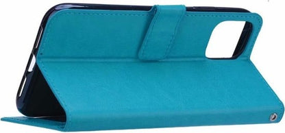 iPhone 11 Pro Hoesje Bookcase Cover met Kaarthouder - Turquoise