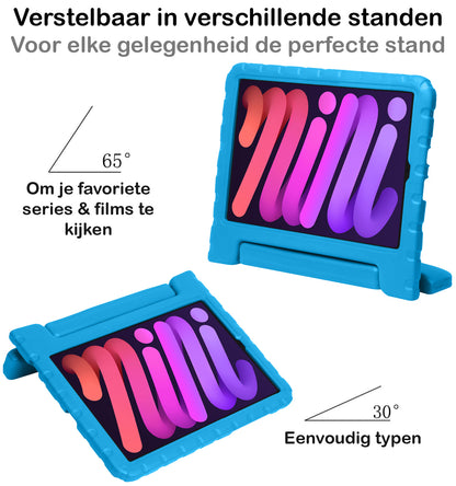 iPad Mini 6 Hoesje Kids Cover Bumper - Blauw