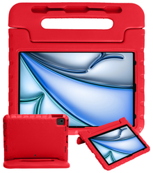 iPad Air 2024 / 2025 (13 inch) Kinderhoes Shockabsorberend Foam - Rood