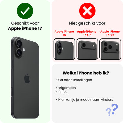 iPhone 17 Hoesje Kaarthouder Hard Case Shockproof - Donkergroen