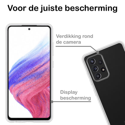 Samsung A53 Hoesje Siliconen Backcover Lichtgewicht - Transparant