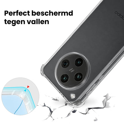 OPPO Find X8 Pro Hoesje Shockproof Backcover Siliconen - Transparant