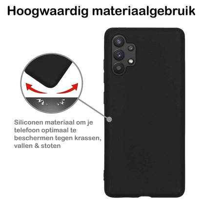 Samsung A13 4G Hoesje Siliconen - Zwart