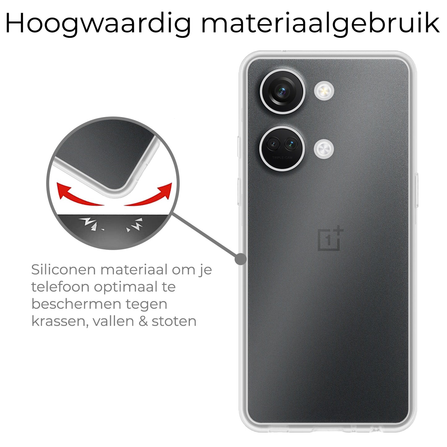 OnePlus Nord 3 Hoesje Siliconen - Transparant