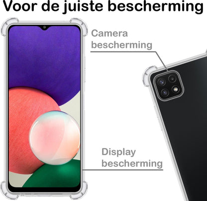 Samsung A22 5G Hoesje Shockproof Backcover Siliconen - Transparant