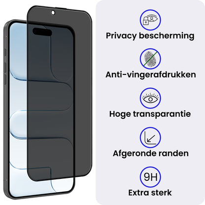 iPhone Air Screenprotector Gehard Glas - Privacy