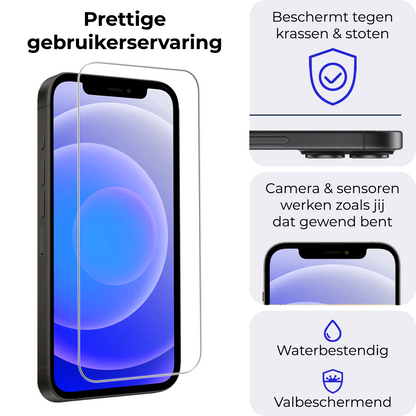 iPhone 12 Screenprotector Gehard Glas met Installatieframe