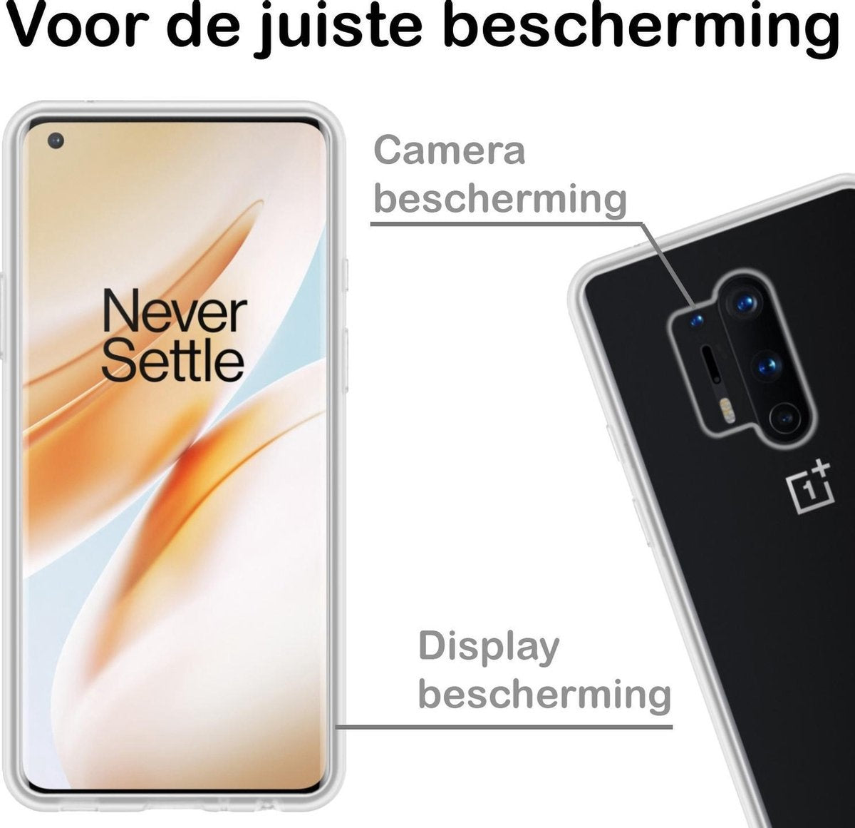 OnePlus 8 Pro Hoesje Siliconen - Transparant