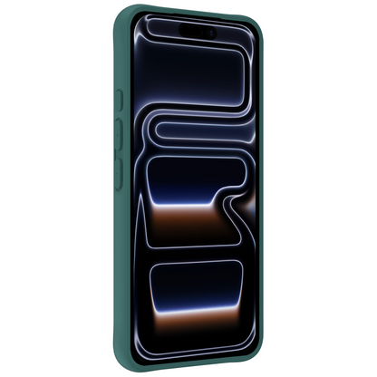 iPhone 17 Pro Max Hoesje Siliconen Backcover Lichtgewicht - Donkergroen