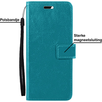 OnePlus Nord CE 2 Lite Hoesje Bookcase Cover met Kaarthouder - Turquoise
