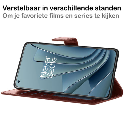 OnePlus 10 Pro Hoesje Book Case Kunstleer - Bruin