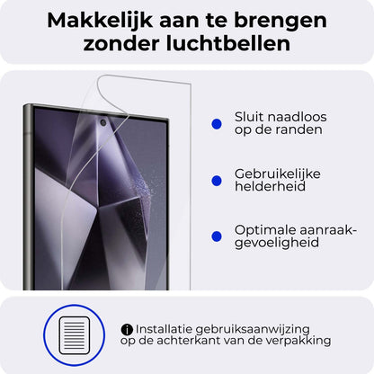 Samsung S24 Ultra Screenprotector Soft TPU - Full Screen