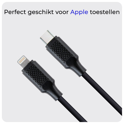 USB-C Kabels Oplaadkabel Datakabel USB C Kabel Geschikt voor iPhone Lightning - Geschikt voor USB C naar Lightning USB C Oplader - 1.5 meter - Zwart