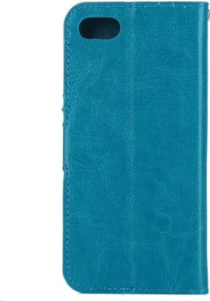 iPhone SE 2020 Hoesje Bookcase Cover met Kaarthouder - Turquoise