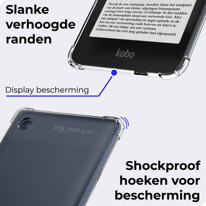 Kobo Clara BW Hoesje Siliconen Backcover Lichtgewicht - Transparant