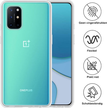 OnePlus 8T Hoesje Siliconen Backcover Lichtgewicht - Transparant