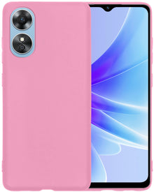 OPPO A17 Hoesje Siliconen Backcover Lichtgewicht - Lichtroze