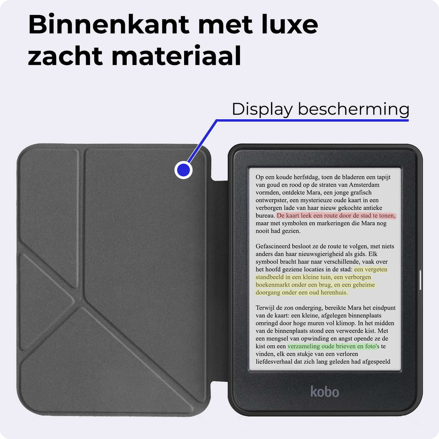 Kobo Clara Colour Trifold Hoesje - Grijs