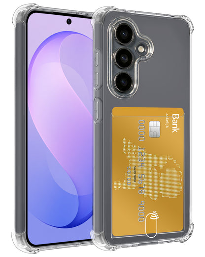 Samsung S26 FE Hoesje Kaarthouder Backcover Shockproof - Transparant