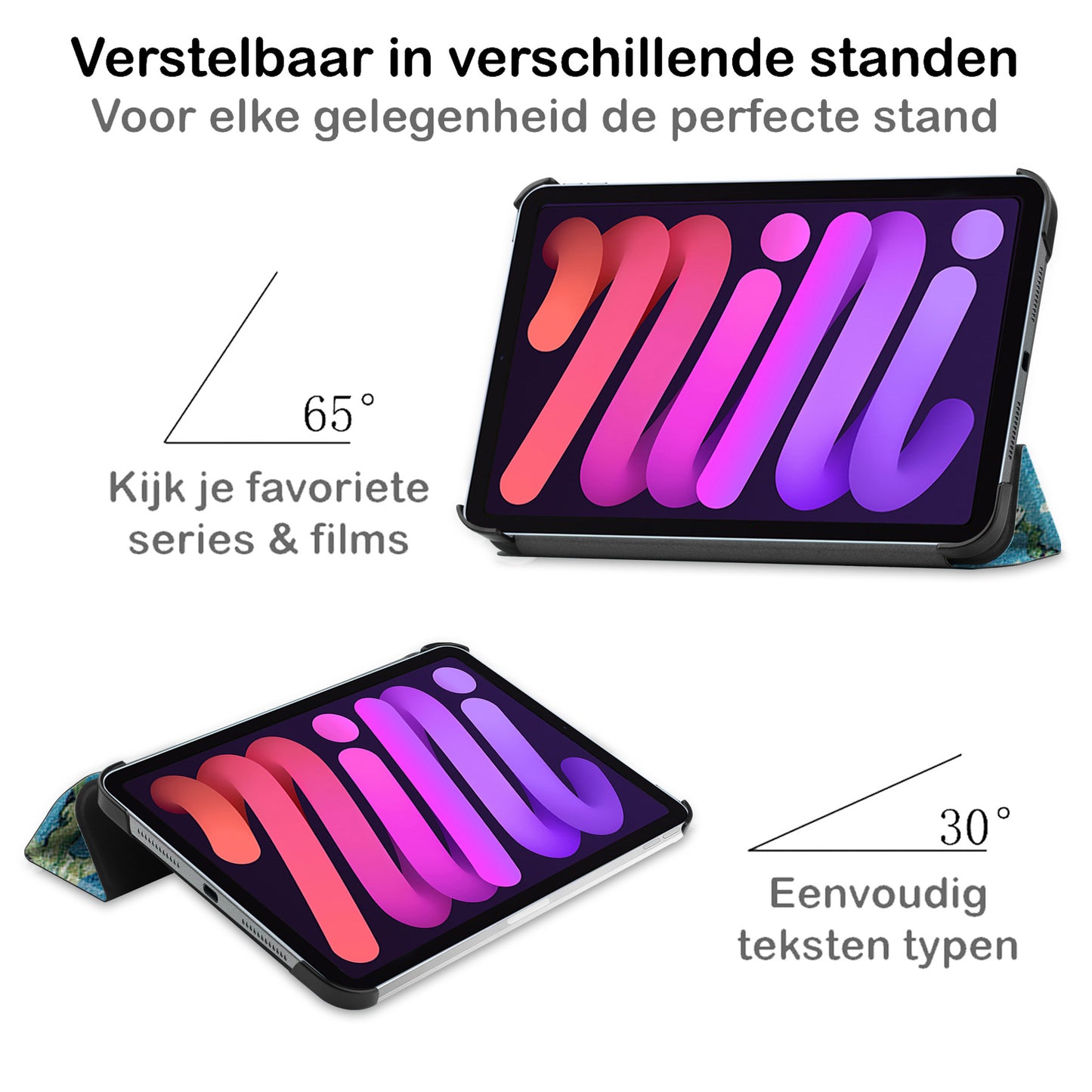 iPad Mini 6 Hoesje Book Case - Bloesem