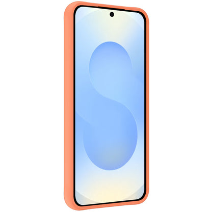 Samsung S25 Hoesje Siliconen Backcover Lichtgewicht - Perzik