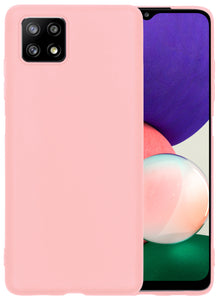 Samsung A22 4G Hoesje Siliconen Backcover Lichtgewicht - Lichtroze