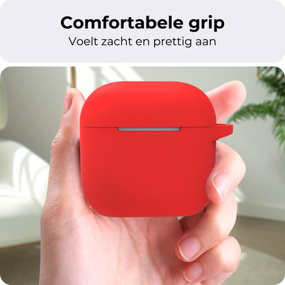 AirPods 4 Hoesje Siliconen Krasbestendig - Rood