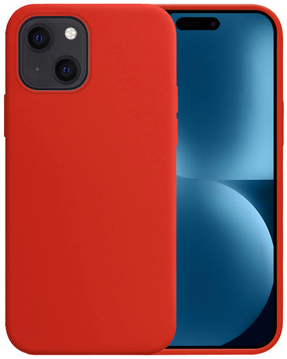 iPhone 15 Hoesje Siliconen Backcover Lichtgewicht - Rood