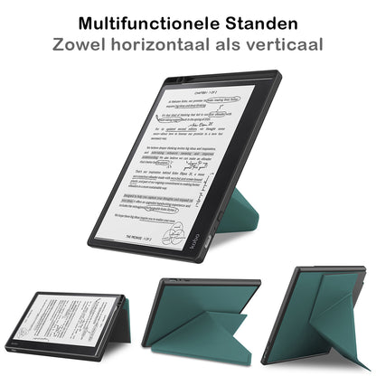 Kobo Elipsa 2E Trifold Bookcase Hoes - Donkergroen