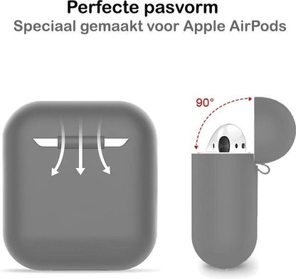 AirPods 1 Hoesje Siliconen Lichtgewicht - Grijs