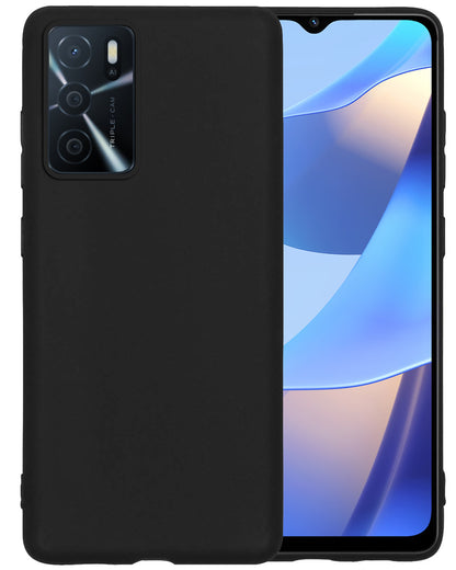 OPPO A16s Hoesje Siliconen Backcover Lichtgewicht - Zwart