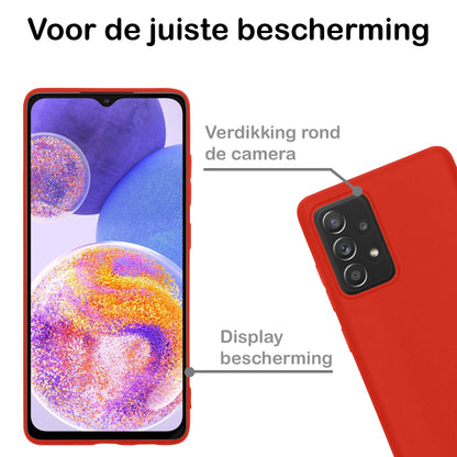 Samsung A23 Hoesje Siliconen Backcover Lichtgewicht - Rood