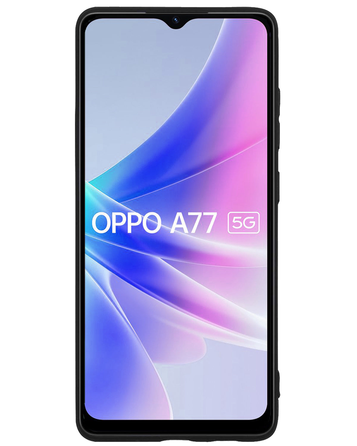 OPPO A77 Hoesje Siliconen - Zwart