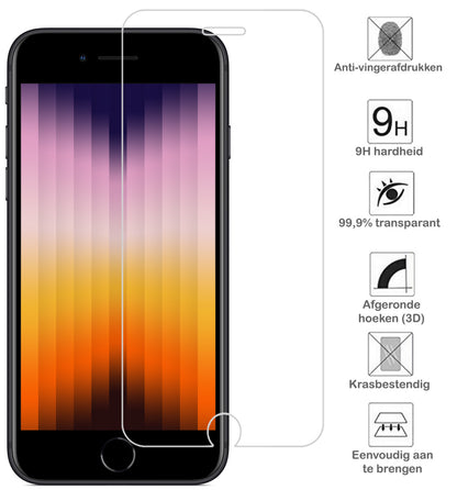 iPhone SE 2022 Screenprotector Tempered Glass