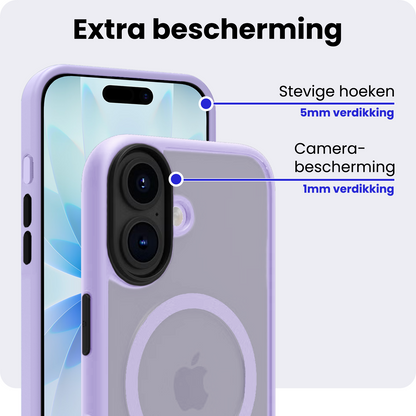 iPhone 17 Hoesje Geschikt voor Magsafe Backcover Shockproof - Lila