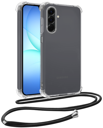 Samsung A17 Hoesje met Koord Backcover Shockproof - Transparant