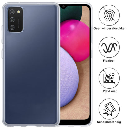 Samsung A03s Hoesje Siliconen Backcover Lichtgewicht - Transparant