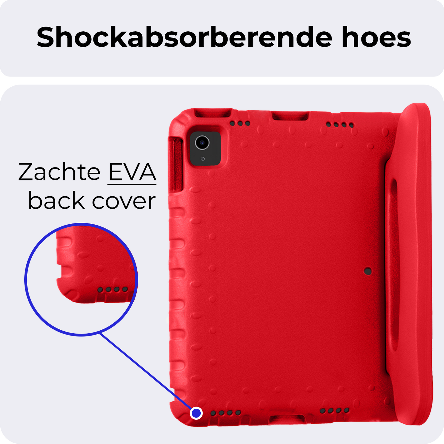 iPad Air 2024 (13 inch) Hoesje Kids Cover Bumper - Rood