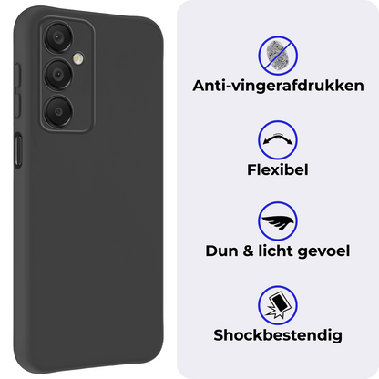Samsung A16 Hoesje Siliconen Backcover Lichtgewicht - Zwart
