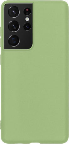 Samsung S21 Ultra Hoesje Siliconen Backcover Lichtgewicht - Groen