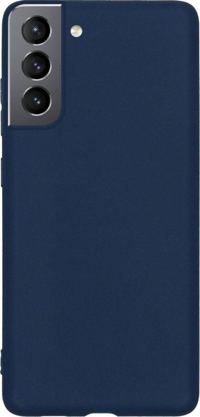 Samsung S21 Plus Hoesje Siliconen Backcover Lichtgewicht - Donkerblauw