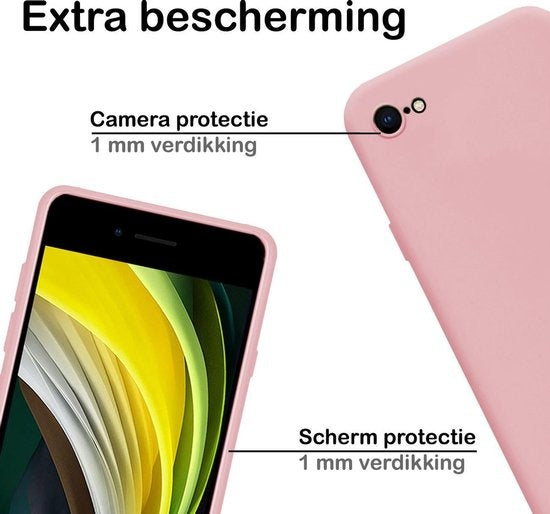 iPhone SE 2020 Hoesje Siliconen - Lichtroze