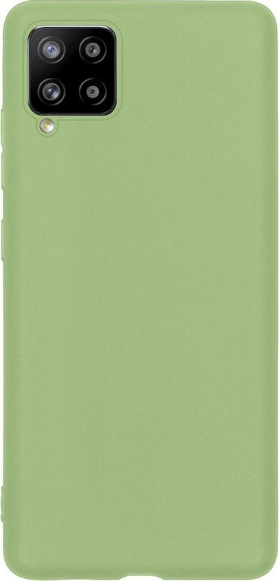 Samsung A12 Hoesje Siliconen Backcover Lichtgewicht - Groen