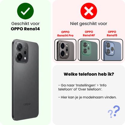 OPPO Reno 14 Camera Screenprotector Gehard Glas