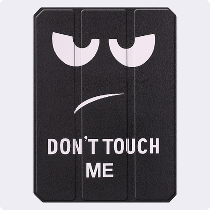 iPad Mini 7 Trifold Bookcase Hoes met Penhouder voor Apple Pen - Don't Touch Me