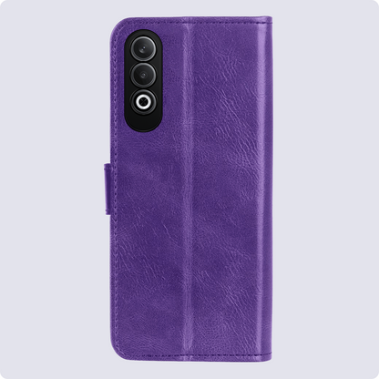 OnePlus Nord CE 4 Hoesje Bookcase Cover met Kaarthouder - Paars