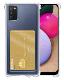 Samsung A03s Hoesje Kaarthouder Backcover Shockproof - Transparant