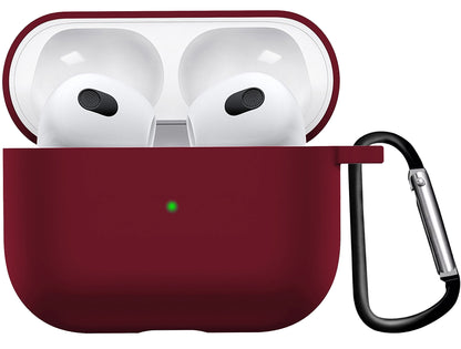 AirPods 3 Hoesje Siliconen Krasbestendig - Donkerrood