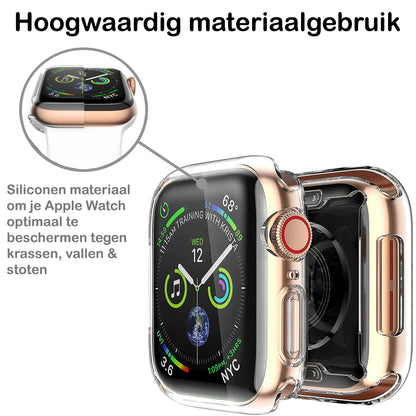 Apple Watch Series 5 40 mm Hoesje Siliconen Backcover Lichtgewicht - Transparant